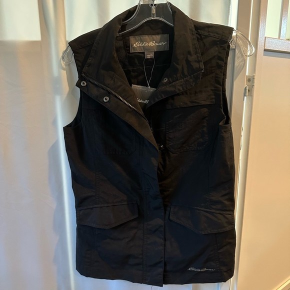Eddie Bauer Womens Adventurer Vest Black Full Zip Pockets Hiking XS New main image 5